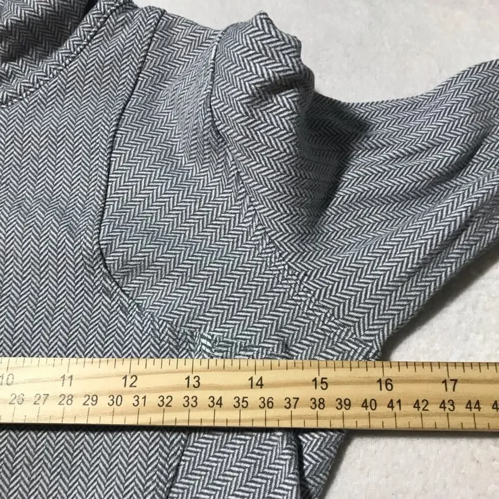 Lululemon womens 4 Kanto catch me 1/2 zip heathered herringbone white slate top